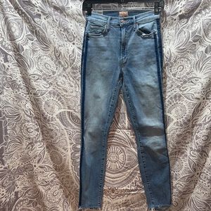 ‘Mother’ brand Blue Jeans with Striped Sides